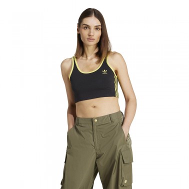 Γυναικείο Μπουστάκι Μαύρο - adidas Originals Adicolor 3-Stripes