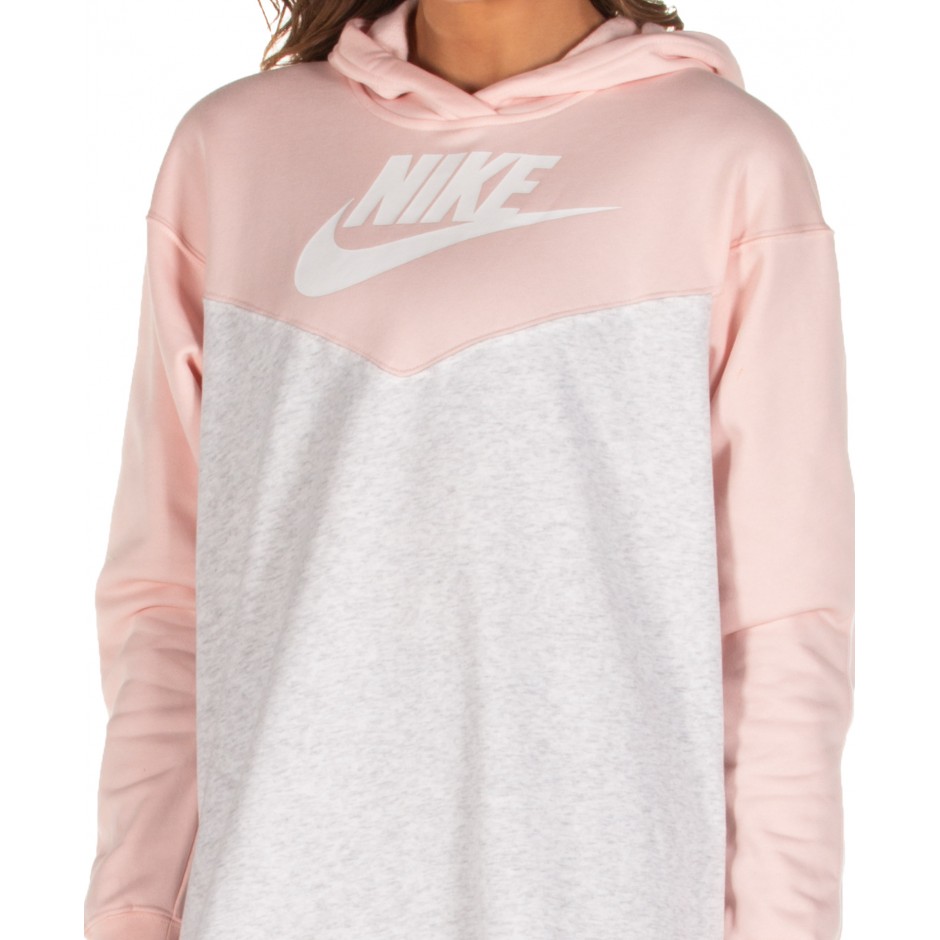 NIKE W NSW HRTG HOODIE DRESS SB BV4844-051 Εκρού