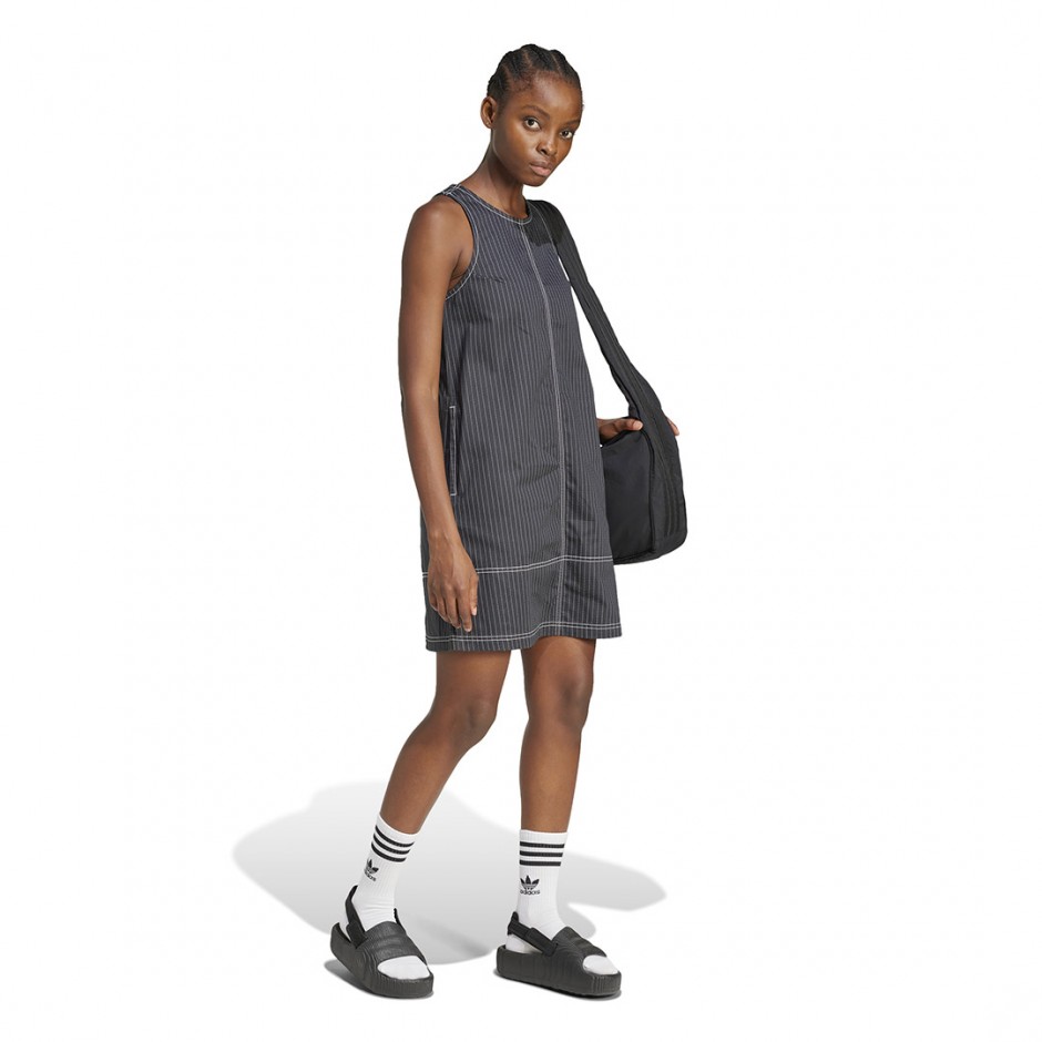 Γυναικείο Φόρεμα Ανθρακί - adidas Originals Allover Print Midi Dungaree