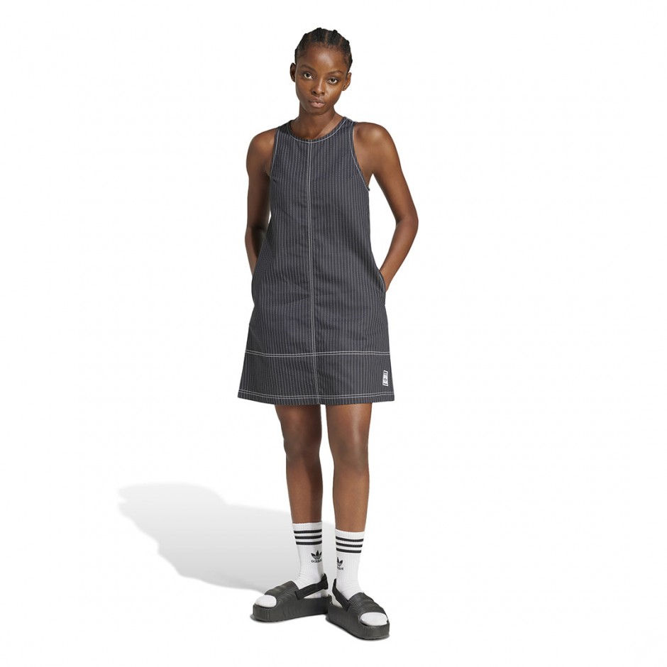 Γυναικείο Φόρεμα Ανθρακί - adidas Originals Allover Print Midi Dungaree