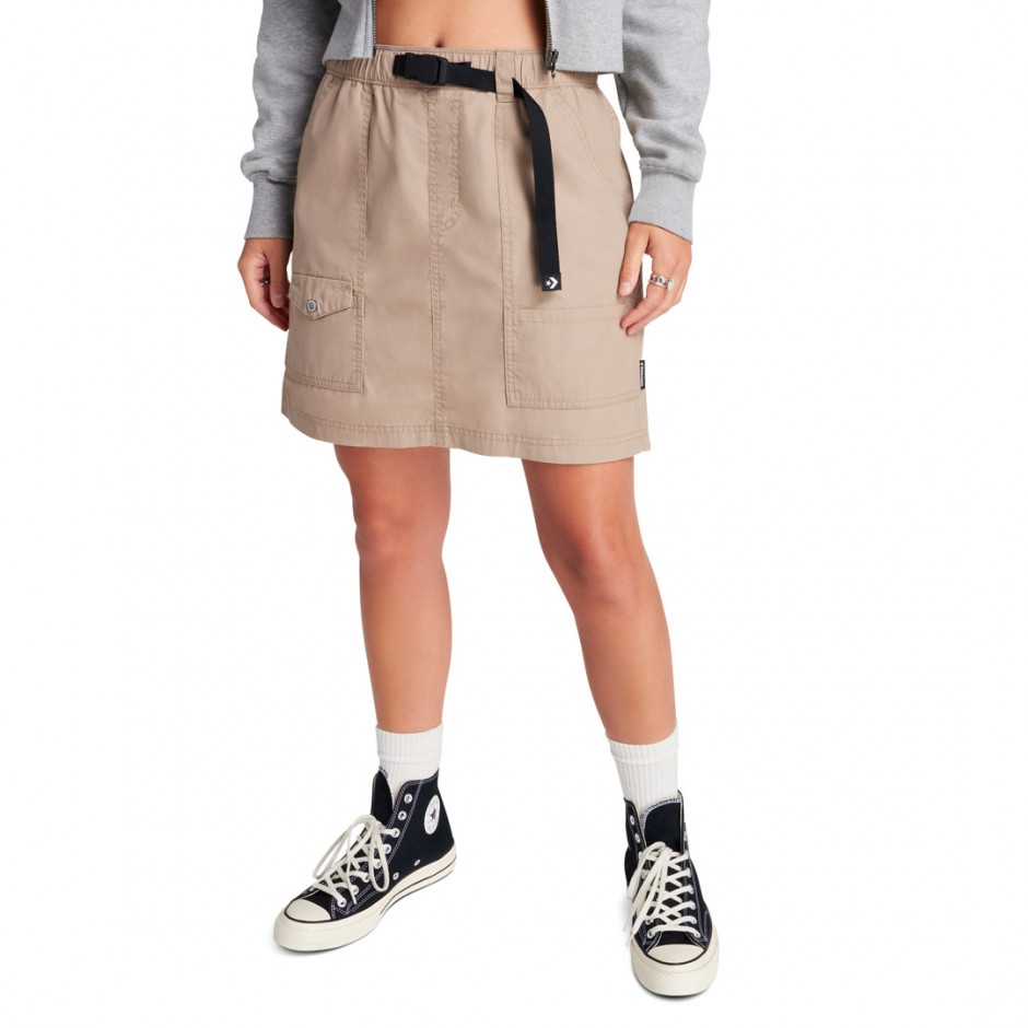 Γυναικεία Φούστα Μπεζ - Converse Harbor Mini