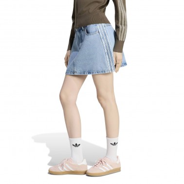 Γυναικεία Τζιν Φούστα Σιέλ - adidas Originals Mid Rise Denim