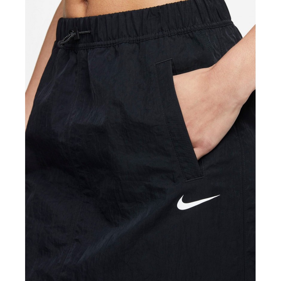 NIKE W NSW ESSNTL WVN HR SKIRT FL DM6249-010 Μαύρο