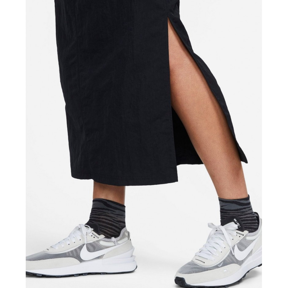 NIKE W NSW ESSNTL WVN HR SKIRT FL DM6249-010 Μαύρο