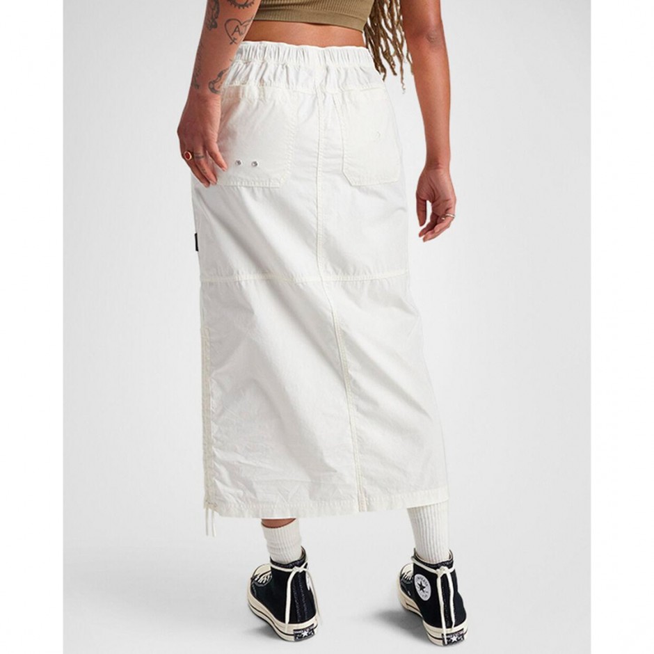 CONVERSE LONG WOVEN CARGO SKIRT 10027412-A01 Ecru