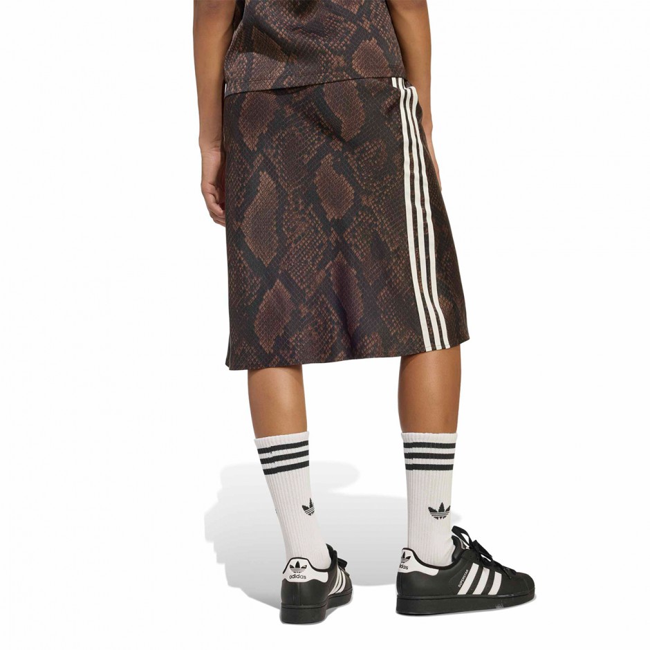 Γυναικεία Φούστα Καφέ - adidas Originals Satin Snake Print