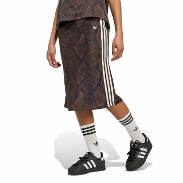 Γυναικεία Φούστα Καφέ - adidas Originals Satin Snake Print