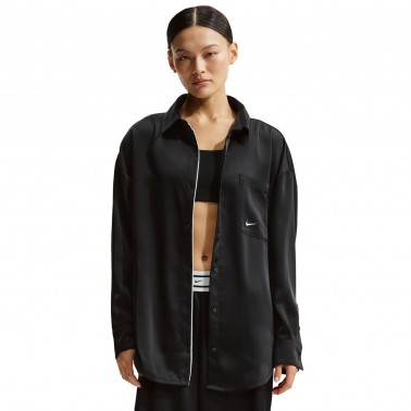 NIKE W NSW OFFLN WVN STN LS TOP IM0575-010 Black