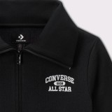 CONVERSE HERITAGE FULL-ZIP TRACK TOP 10026778-A01 Black Image 2