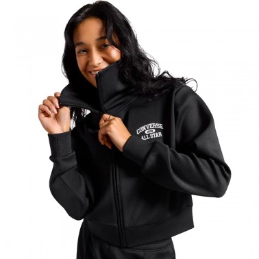 Γυναικεία Ζακέτα Μαύρη - Converse Heritage