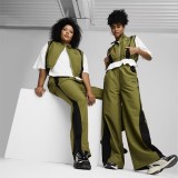 Puma Dare To Woven Vest Λαδί - Γυναικεία Αμάνικη Ζακέτα Εικόνα 3