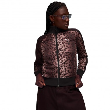 PUMA T7 LEO LUXE AOP TRACK JACKET 634563-01 Brown