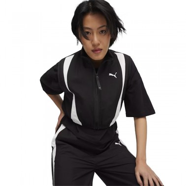 Puma Dare To Woven Vest Μαύρο - Γυναικεία Αμάνικη Ζακέτα
