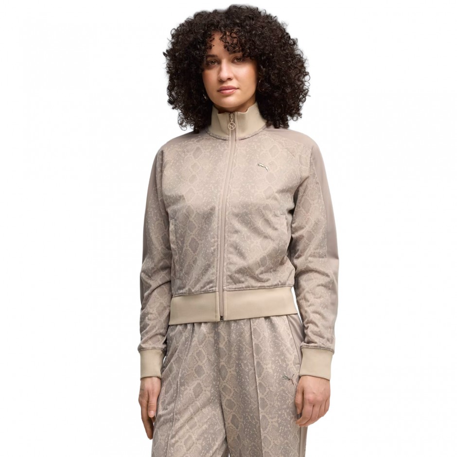PUMA T7 SNAKE AOP SHORT TRACK JACKET 638737-81 Γκρί