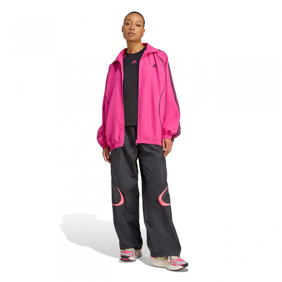 Γυναικεία Ζακέτα Φούξια - adidas Originals Teamgeist Adicolor Oversized Woven