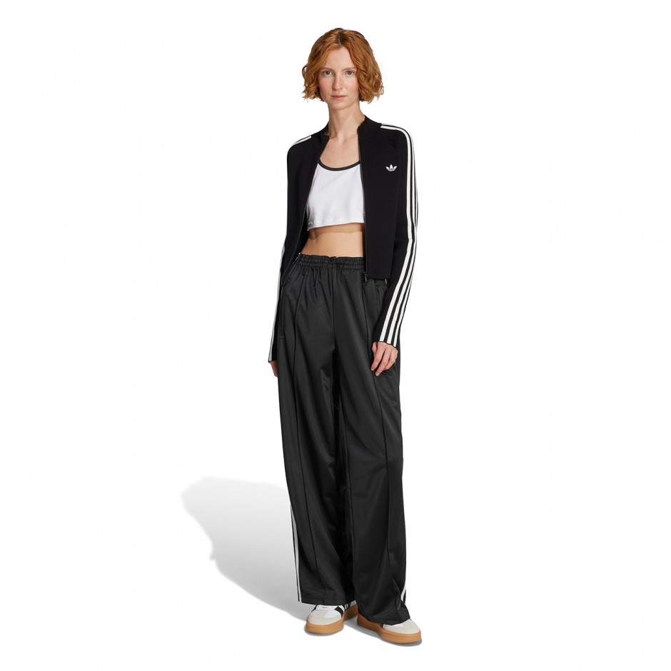 Γυναικεία Ζακέτα Μαύρη - adidas Originals Adicolor 3-Stripes Slim Knit