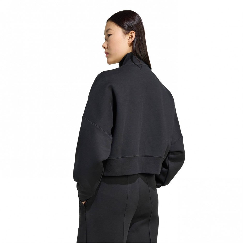 Γυναικεία Ζακέτα Μαύρη - adidas Originals Off Placed 3-Stripes Zip Up 