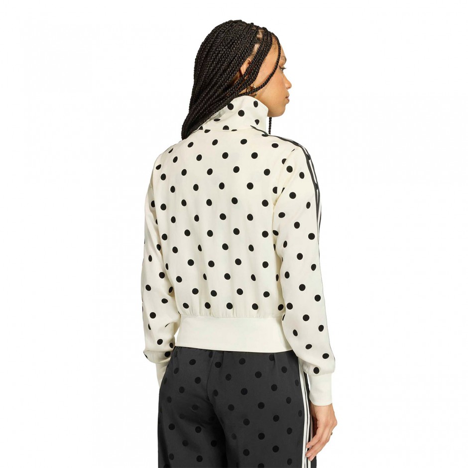 Γυναικεία Ζακέτα Εκρού - adidas Originals Satin Polka Dots Firebird 