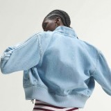 Γυναικεία Ζακέτα Σιέλ - adidas Originals Denim Firebird Εικόνα 3