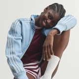 Γυναικεία Ζακέτα Σιέλ - adidas Originals Denim Firebird Εικόνα 4