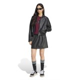 Women's Track Top Black - adidas Originals Pleather SST Image 3