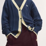 Women's Cardigan Blue - adidas Originals Cable Knit Cardigan Image 5