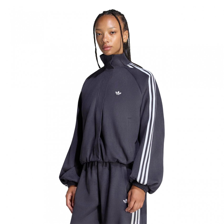 Women's Track Top Black - adidas Originals Adilenium Season 6 Faux Suede