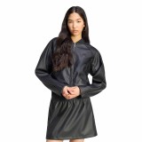 Women's Track Top Black - adidas Originals Pleather SST Image 