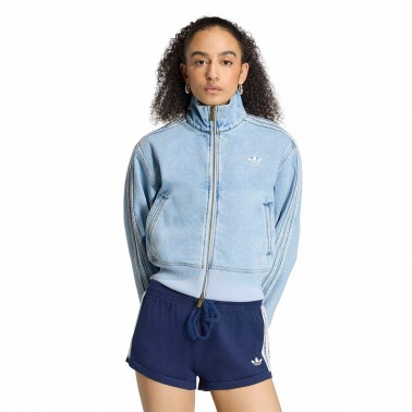 Women's Denim Track Top Siel - adidas Originals Denim Firebird