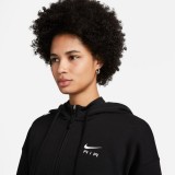 Nike Sportswear Air Fleece Μαύρο - Γυναικεία Ζακέτα Με Κουκούλα Εικόνα 1