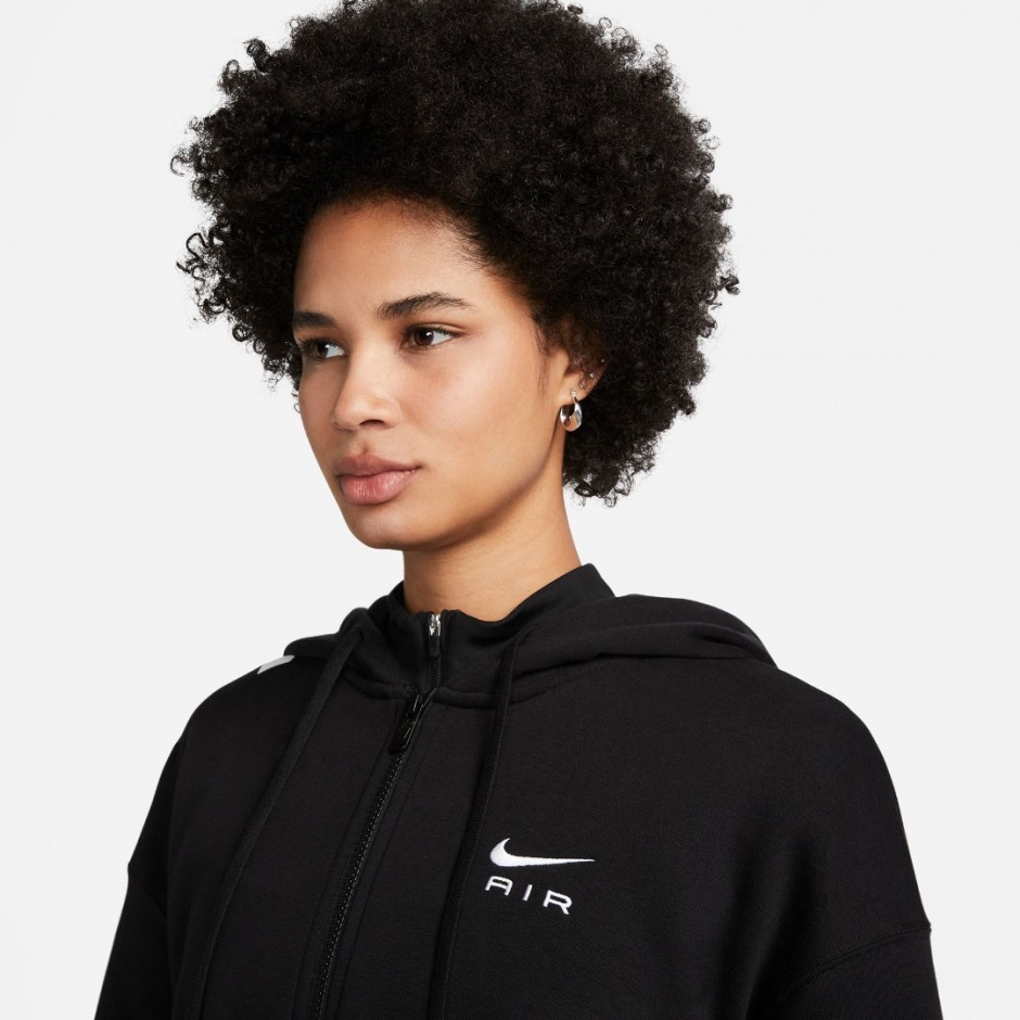 Nike Sportswear Air Fleece Μαύρο - Γυναικεία Ζακέτα Με Κουκούλα
