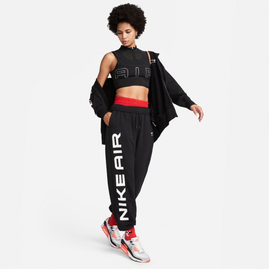 Nike Sportswear Air Fleece Μαύρο - Γυναικεία Ζακέτα Με Κουκούλα