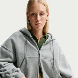 Γυναικεία Ζακέτα Γκρι - Nike Studio Fleece Medium Weight Εικόνα 3