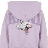 KARL KANI CHEST SIGNATURE SNOW TIGER ZIP HOODIE KW244-007-1-LILAC Lilac Image 1