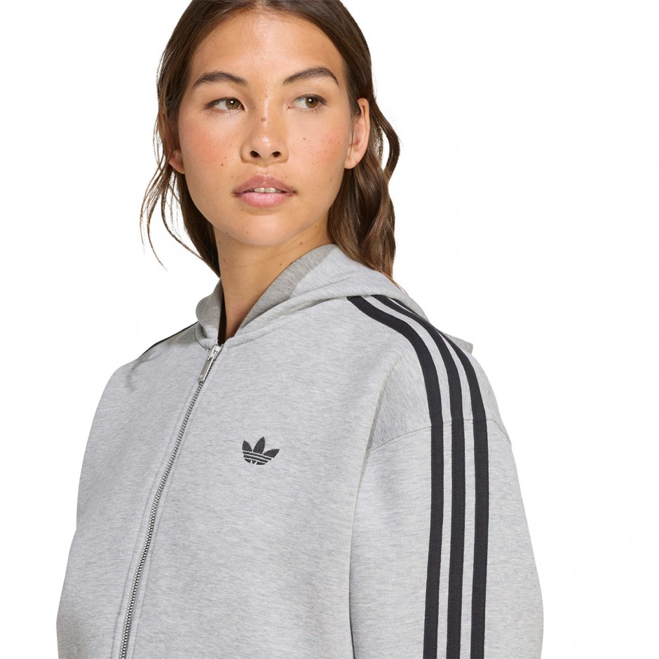 Γυναικεία Ζακέτα Γκρι - adidas Originals Adicolor 3-Stripes Spacer