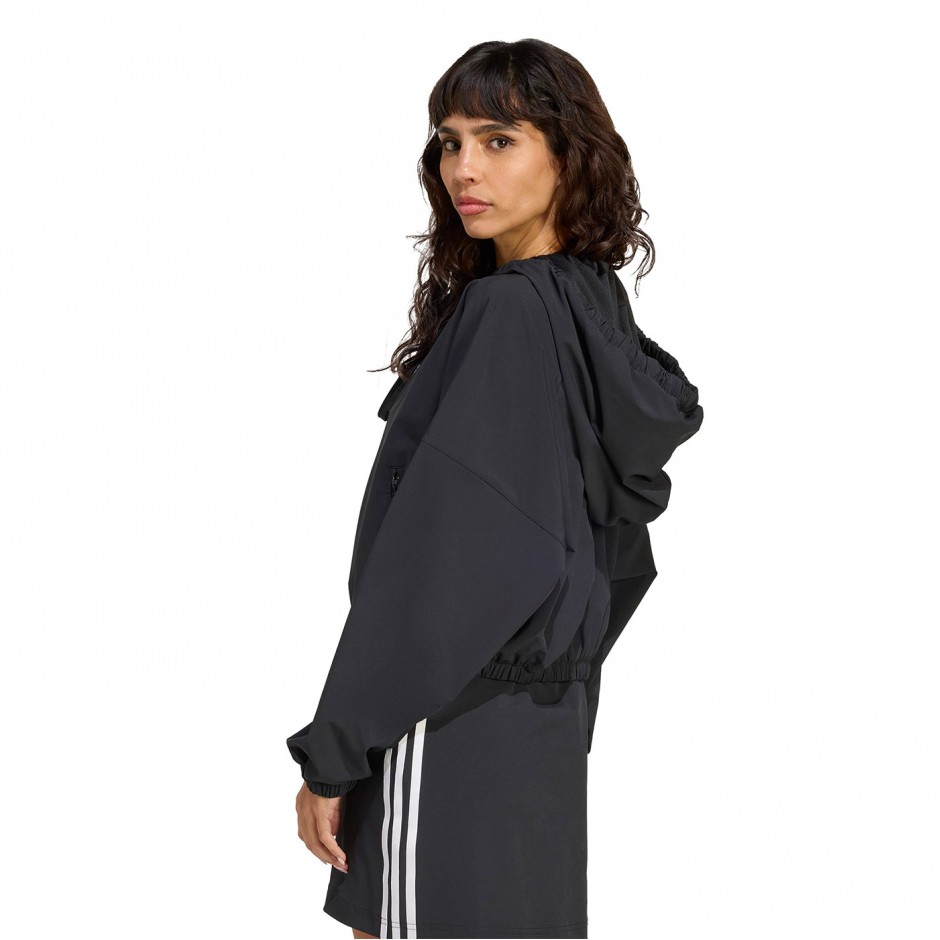 Γυναικεία Ζακέτα Μαύρη - adidas Originals Ribbon Off Placed 3-Stripes