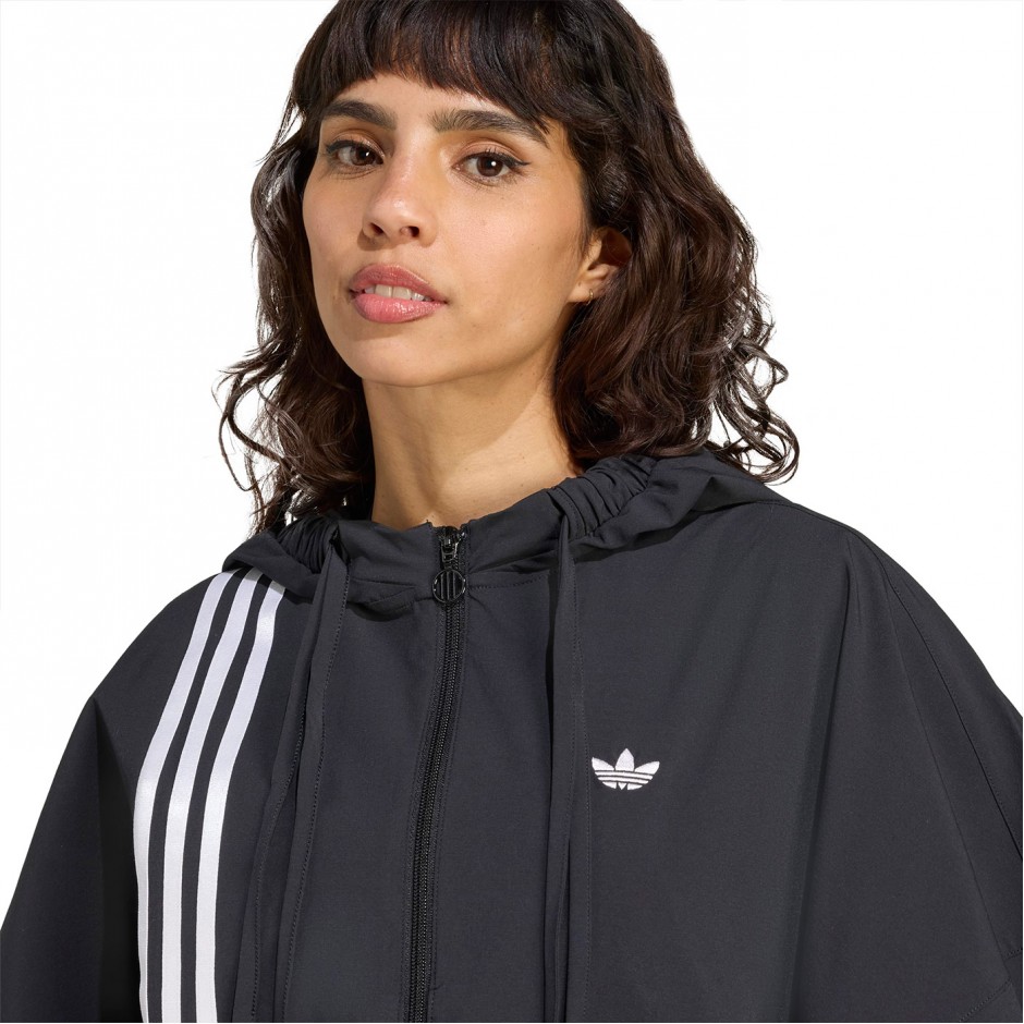 Γυναικεία Ζακέτα Μαύρη - adidas Originals Ribbon Off Placed 3-Stripes