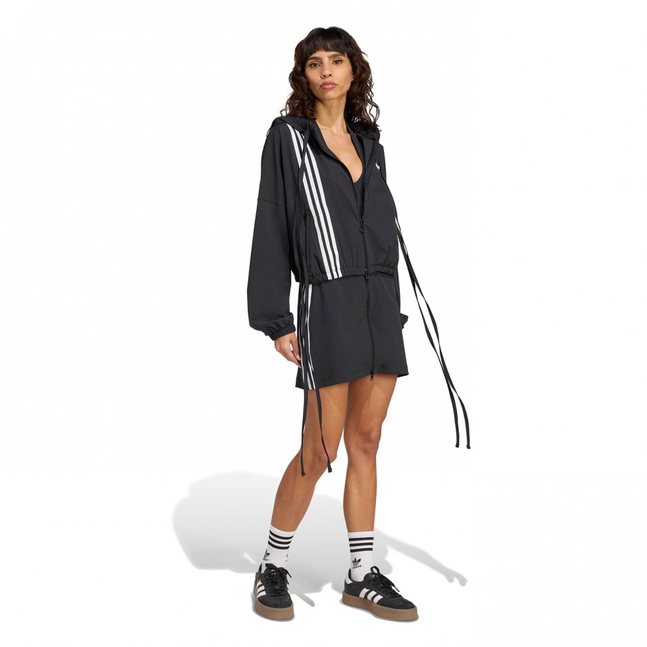 Γυναικεία Ζακέτα Μαύρη - adidas Originals Ribbon Off Placed 3-Stripes