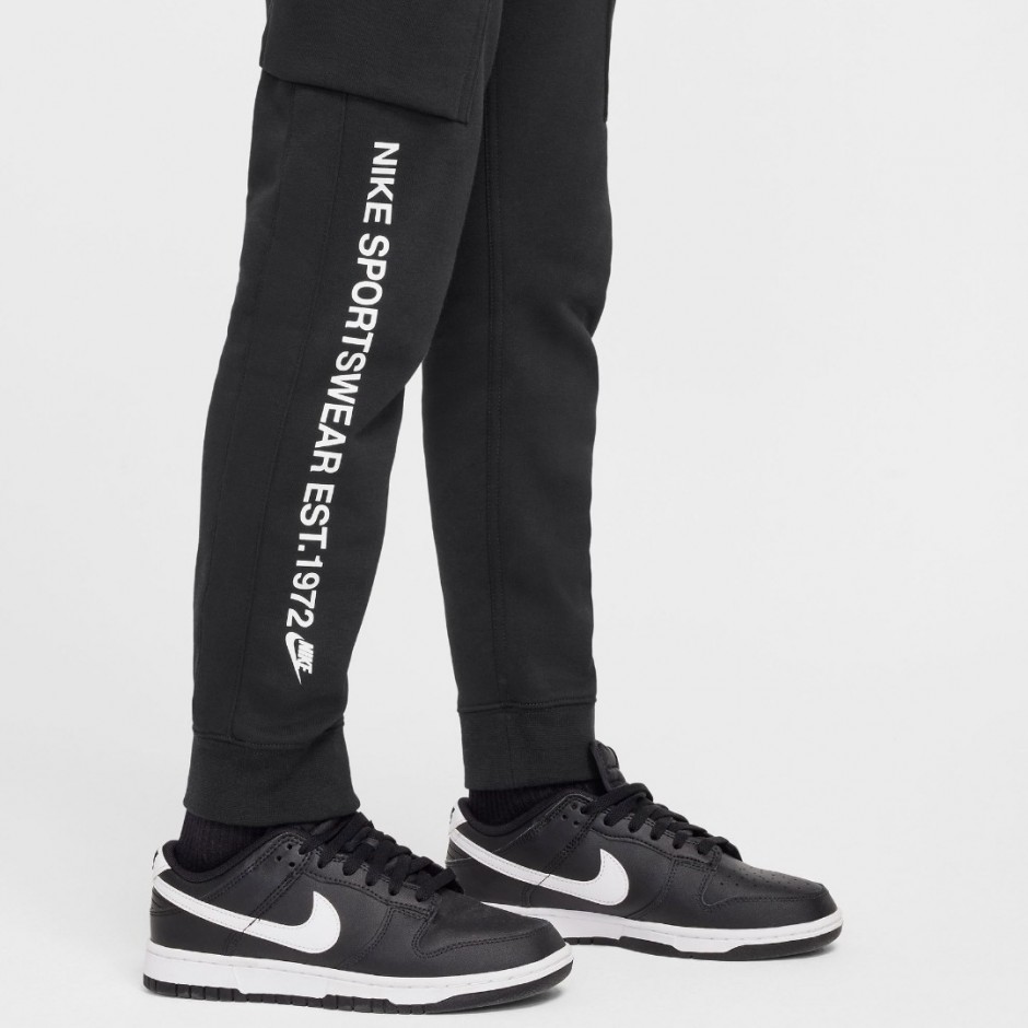 Παιδικό Παντελόνι Φόρμα Μαύρο - Nike Sportswear Standard Issue