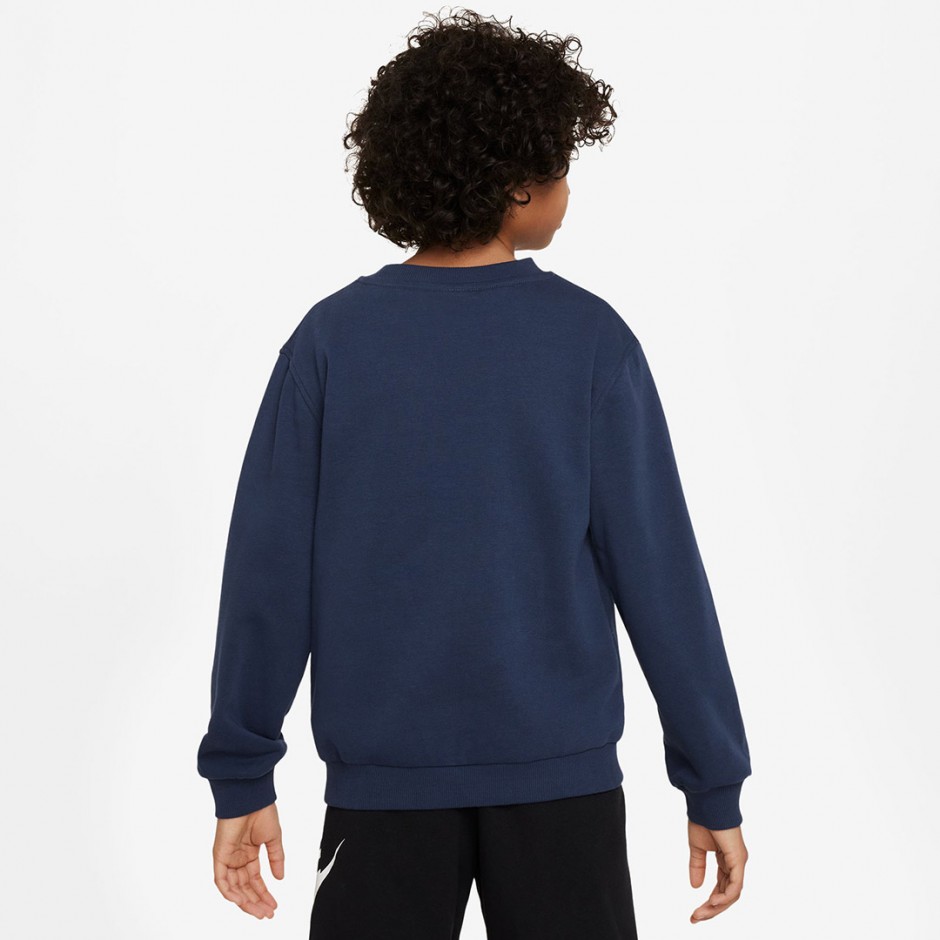 NIKE K NSW CLUB FT CREW LBR MC HJ3144-410 Blue