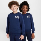 NIKE K NSW CLUB FT CREW LBR MC HJ3144-410 Blue Image 3