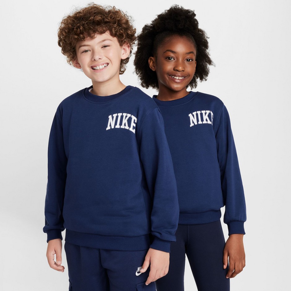 NIKE K NSW CLUB FT CREW LBR MC HJ3144-410 Blue