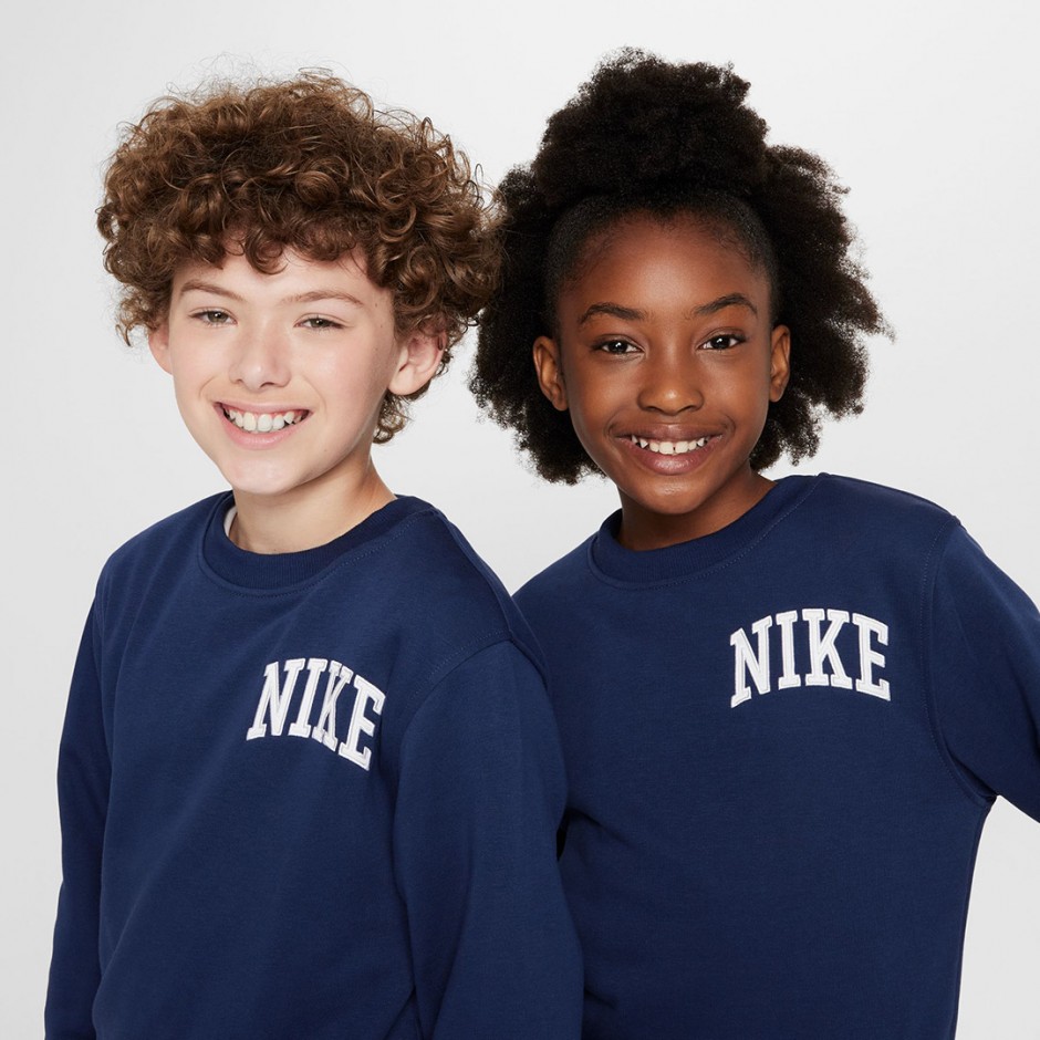 NIKE K NSW CLUB FT CREW LBR MC HJ3144-410 Blue