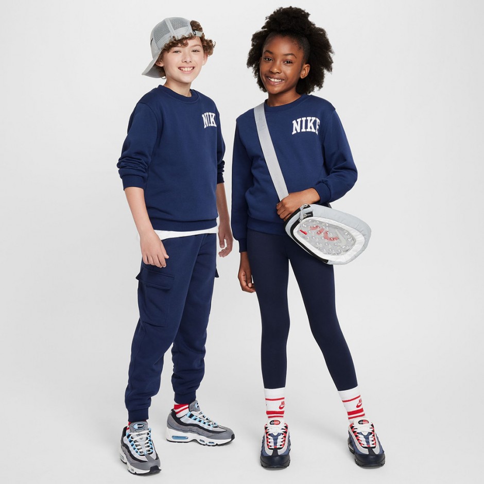 NIKE K NSW CLUB FT CREW LBR MC HJ3144-410 Blue