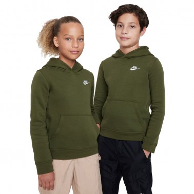 Nike Sportswear Club Χακί - Παιδική Μπλούζα Φούτερ