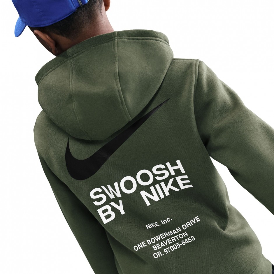 Παιδικό Φούτερ Χακί - Nike Sportswear Club Fleece