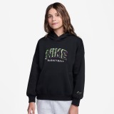 NIKE K NK COB FLC PO HOODIE GLITCH HV0508-010 Black Image 