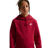 Kids' Hoodie Bordeaux - Nike Sportswear Club Fleece Image 