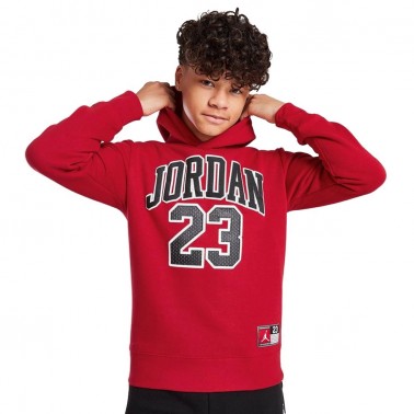 Jordan Fleece Pullover Κόκκινο - Παιδική Μπλούζα Φούτερ 