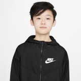 NIKE BOYS SPORTSWEAR WINDRUNNER JACKET 850443-011 Black Image 1